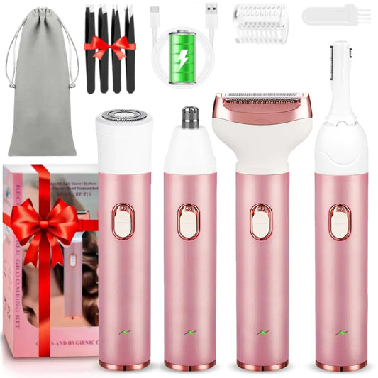 WINLEECARE 4-in-1 Lady Shaver – Rechargeable, Wet & Dry